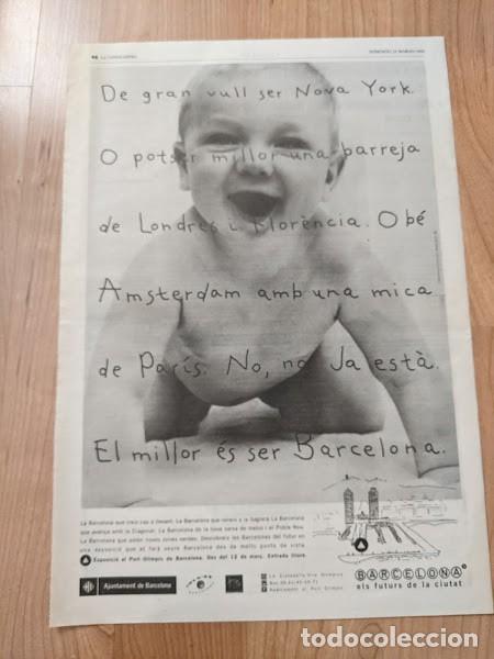 Paper Collecting Others: ANUNCIO PRENSA AJUNTAMENT DE BARCELONA 1999