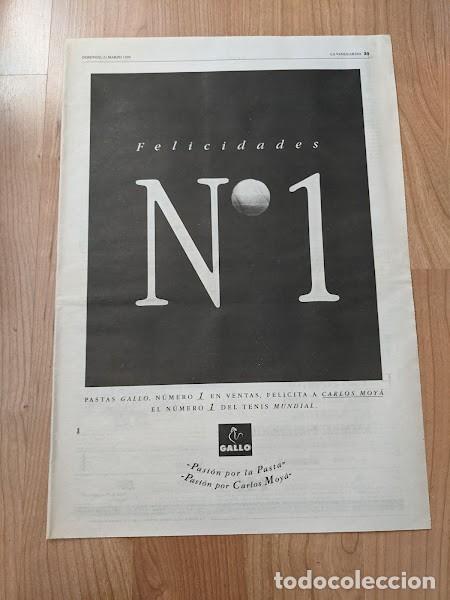 Sammelleidenschaft Andere Papierartikel: ANUNCIO PRENSA PASTAS GALLO 1999
