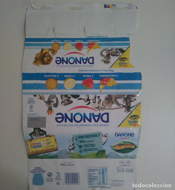 Otros Art&iacute;culos de Coleccionismo en Papel: danone carton promocional madagascar yogur sabores