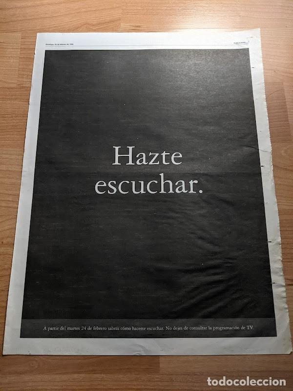 Paper Collecting Others: ANUNCIO PRENSA HAZTE ESCUCHAR 1998