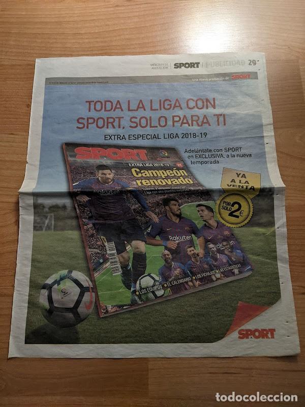 Sammelleidenschaft Andere Papierartikel: ANUNCIO PRENSA TODA LA LIGA CON SPORT 2018