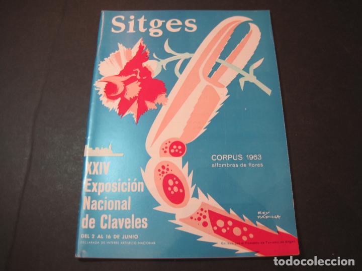 Otros Art&iacute;culos de Coleccionismo en Papel: SITGES-CORPUS 1963-PROGRAMA EXPO NACIONAL CLAVELES-CON DIBUJOS DE LOLA ANGLADA-VER FOTOS-(K-6328)