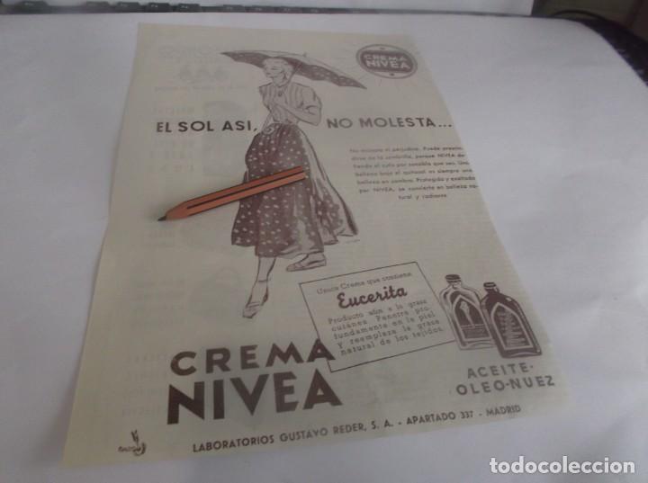 Otros Art&iacute;culos de Coleccionismo en Papel: RECORTE PUBLI. A&Ntilde;O 1946- CREMA NIVEA -LAB.GUSTAVO REDER S.A.-MADRID//ELIZONDO,LA CASA DE LAS MALETAS