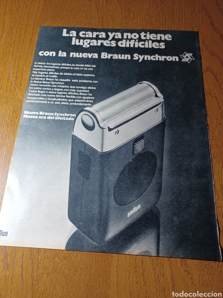 Otros Art&iacute;culos de Coleccionismo en Papel: PUBLICIDAD DE BRAUN SYNCHRON . 33 X 25 CM