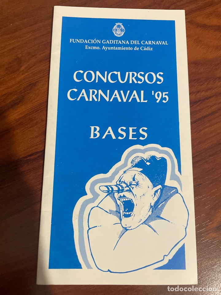 Otros Art&iacute;culos de Coleccionismo en Papel: Carnaval C&aacute;diz 1995 bases de los concursos oficiales
