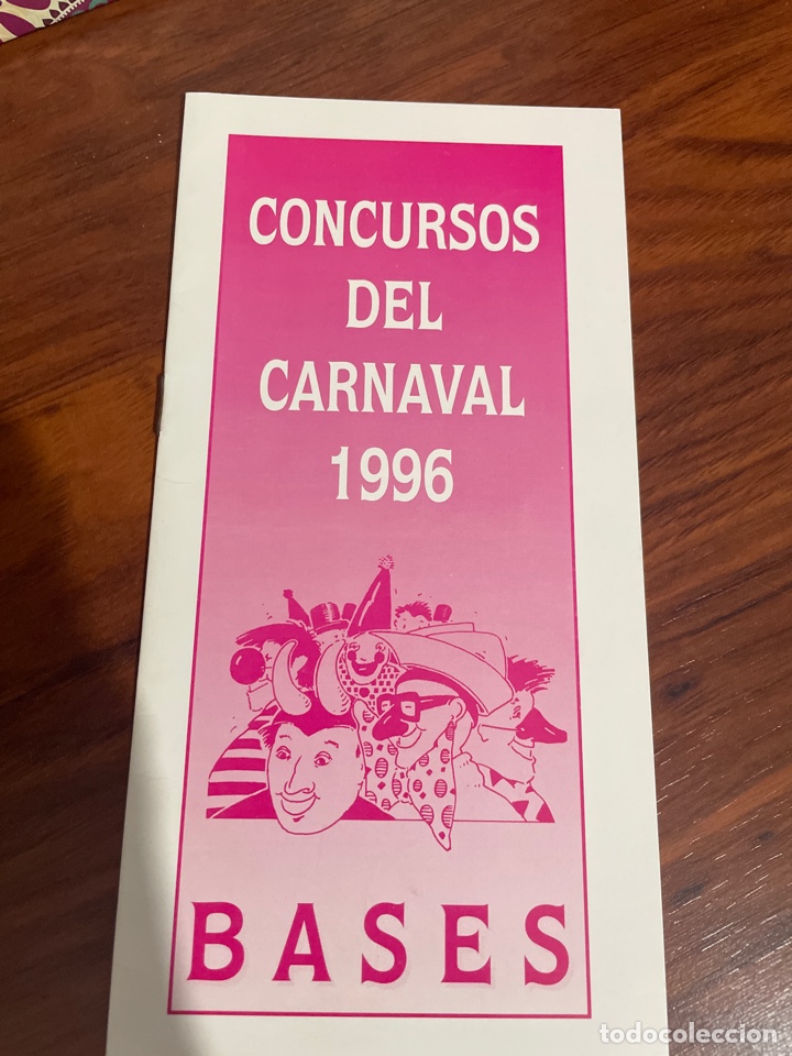 Otros Art&iacute;culos de Coleccionismo en Papel: Carnaval C&aacute;diz 1996 libreto con bases de los concursos