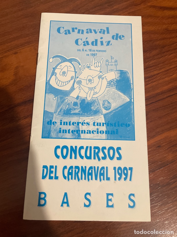 Otros Art&iacute;culos de Coleccionismo en Papel: Carnaval C&aacute;diz 1997 libreto con bases de los concursos