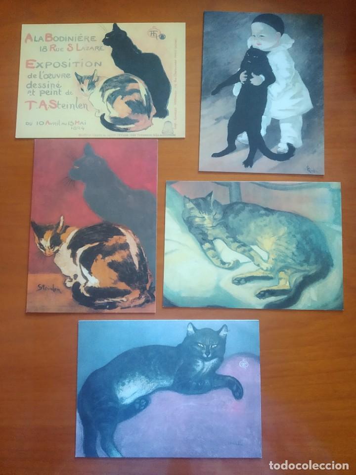 Otros art&iacute;culos de coleccionismo en papel: Postales.Steinlen. 5 piezas. - Foto 1