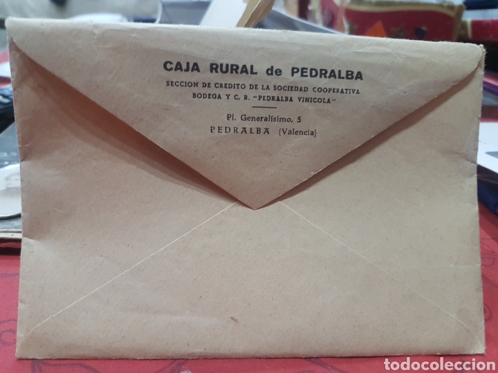 Sammelleidenschaft Andere Papierartikel: Sobre de la antigua Caja Rural de Pedralba, Valencia