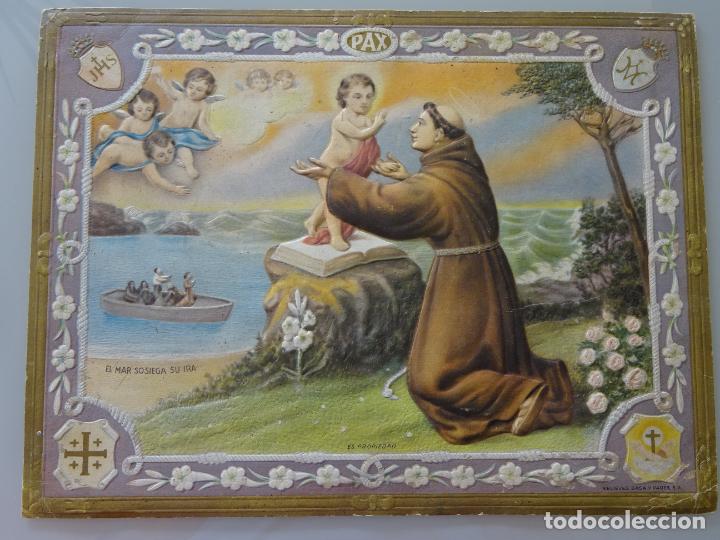 Otros Art&iacute;culos de Coleccionismo en Papel: L&Aacute;MINA RELIEVE RELIGIOSA. RELIEVES BASA Y PAG&Eacute;S. EL MAR SOSIEGA SU IRA. 33X25CM. 340