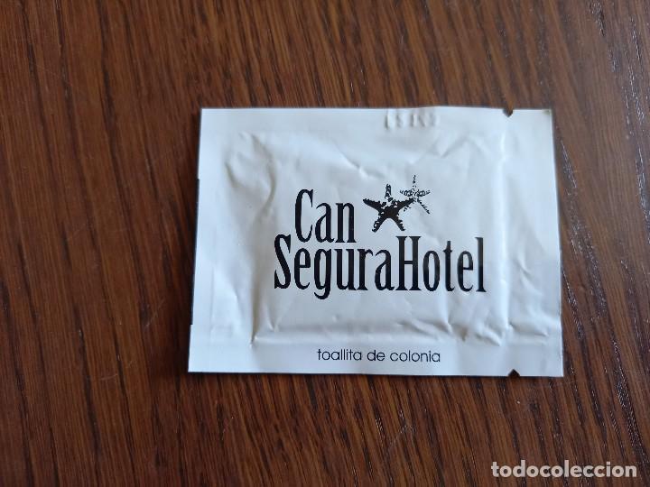 Sammelleidenschaft Andere Papierartikel: toallita de col&oacute;nia higi&eacute;nica de publicidad, hotel restaurante Can Segura, Sant Feliu De Guixols.
