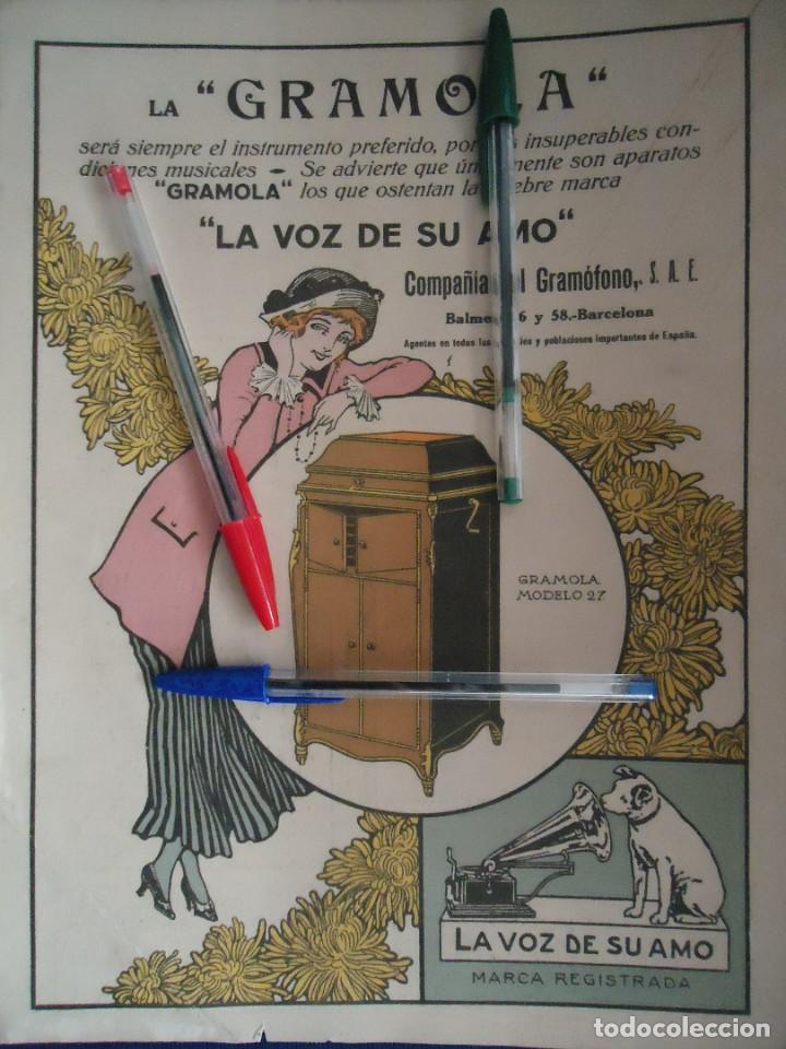 Otros Art&iacute;culos de Coleccionismo en Papel: publicidad vintage espa&ntilde;a a&ntilde;os 20 gramola gramofono musica voz de su amo barcelona disco art deco