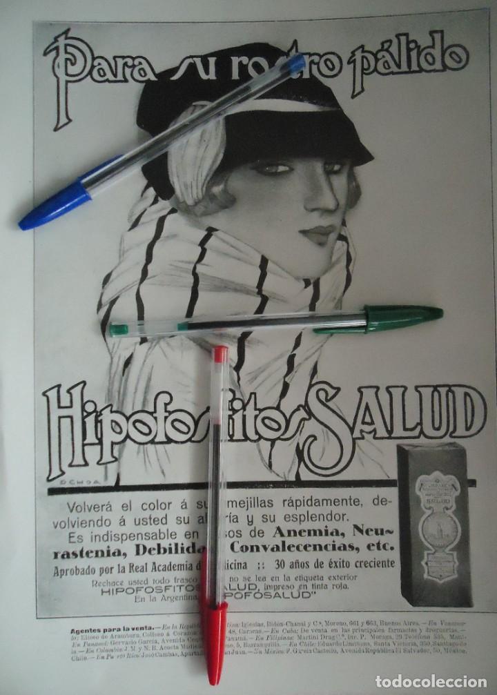 Otros Art&iacute;culos de Coleccionismo en Papel: publicidad vintage art deco locos a&ntilde;os 20 hipofosfitos salud medicina farmacia medico barcelona 1920