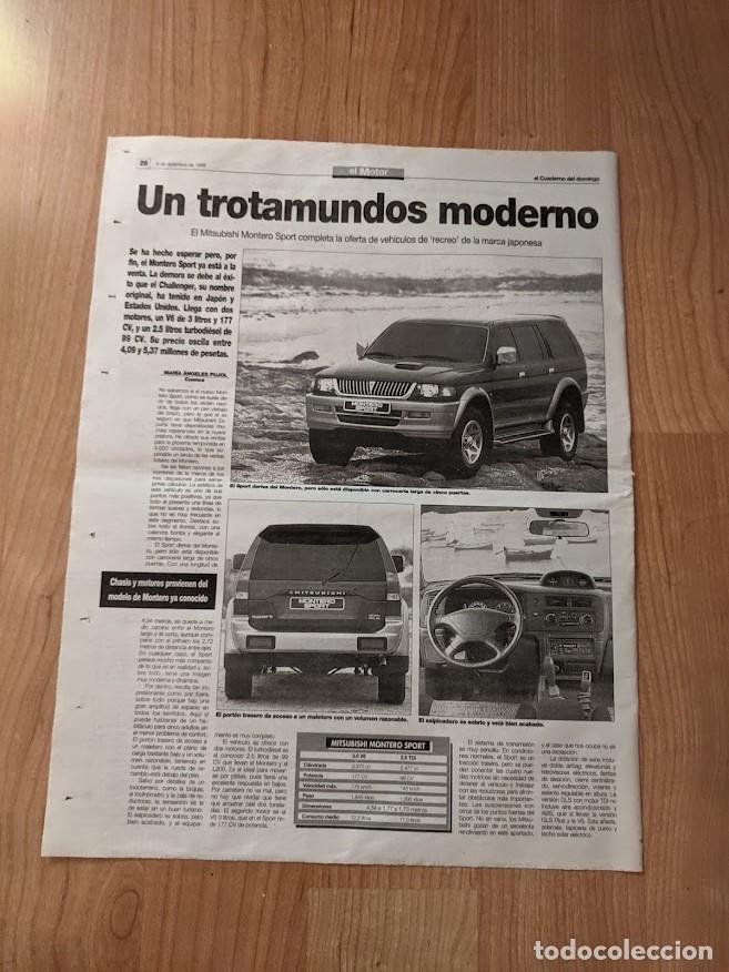 Otros Art&iacute;culos de Coleccionismo en Papel: RECORTE DE PRENSA MITSUBISHI MONTERO 1998