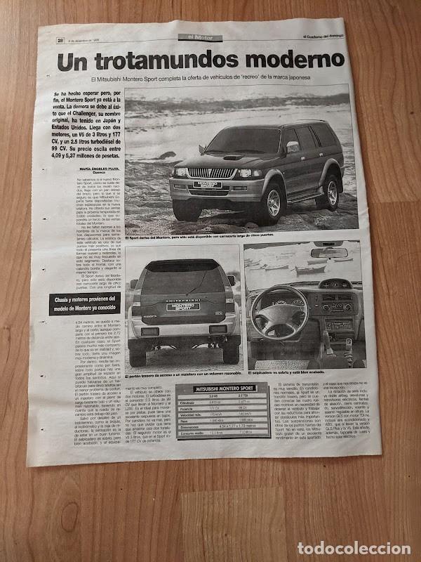 Otros Art&iacute;culos de Coleccionismo en Papel: RECORTE DE PRENSA MITSUBISHI MONTERO 1998