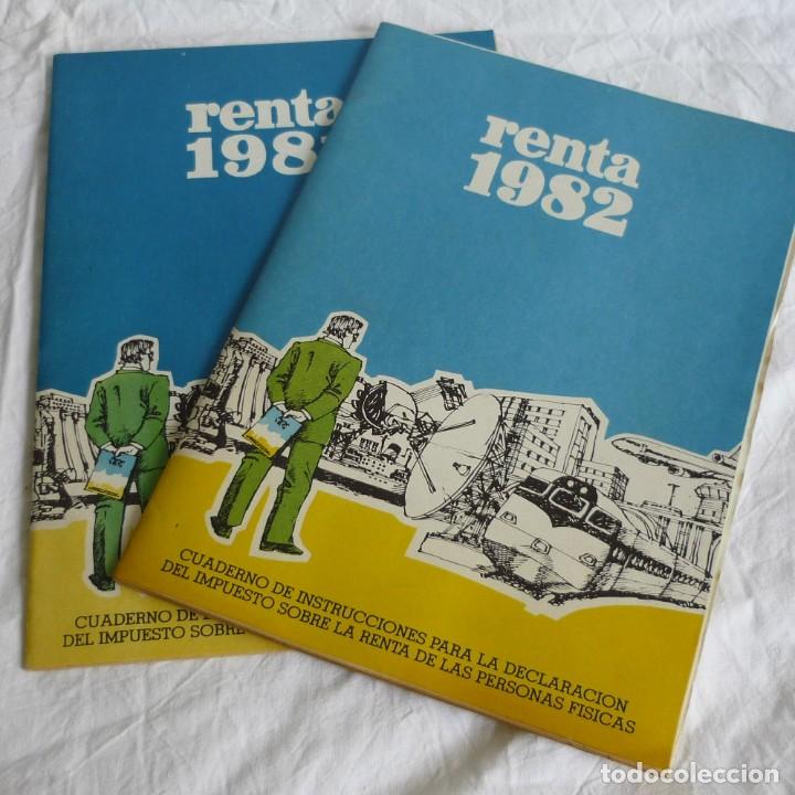 Otros Art&iacute;culos de Coleccionismo en Papel: Cuadernos de instrucciones para la Renta de 1981 + 1982, con impreso y sobre