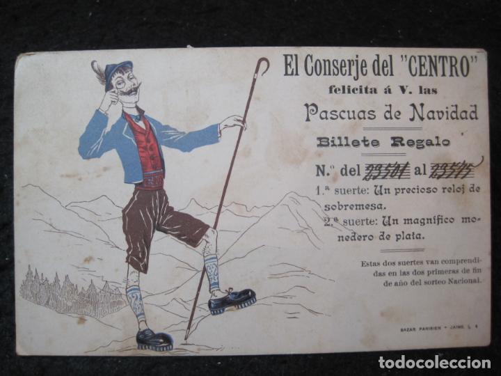 Sammelleidenschaft Andere Papierartikel: EL CONSERJE DEL CENTRO-FELICITACION ANTIGUA DE NAVIDAD-BAZAR PARISIEN-VER FOTOS-(93.067)