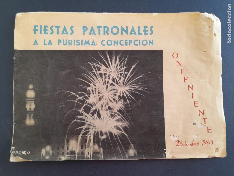 Otros Art&iacute;culos de Coleccionismo en Papel: programa de fiestas patronales a la purisima concepcion onteniente 1963