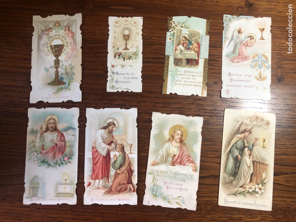 Otros Art&iacute;culos de Coleccionismo en Papel: LOTE DE 8 ESTAMPAS RECUERDO DE PRIMERA COMUNI&Oacute;N 1900-10
