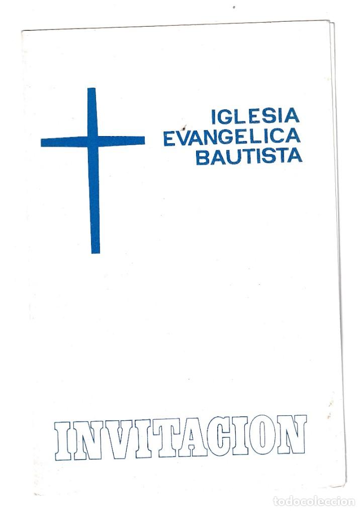 Otros Art&iacute;culos de Coleccionismo en Papel: D&Iacute;PTICO: INVITACI&Oacute;N DE LA IGLESIA EVANG&Eacute;LICA BAUTISTA DE CORNELL&Aacute; DE LLOBREGAT (BARCELONA)