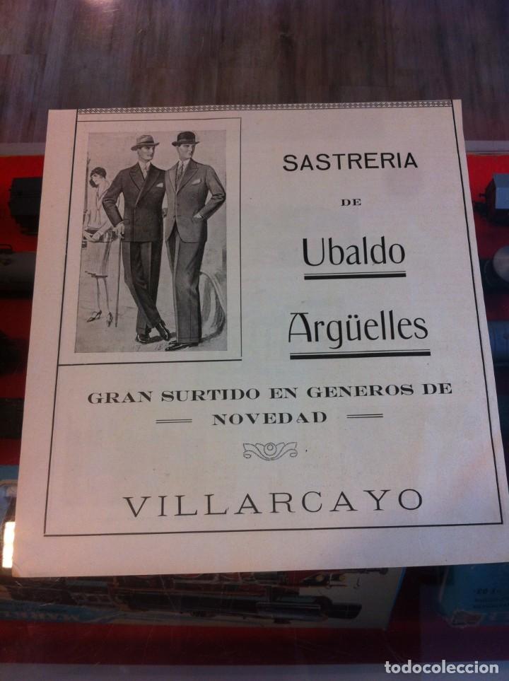 Collectionnisme Papier divers: HOJA DE LA VIDA GR&Aacute;FICA ESPA&Ntilde;OLA. A&Ntilde;O 1929. SASTRER&Iacute;A UBALDO AEG&Uuml;ELLES. VILLARCAYO