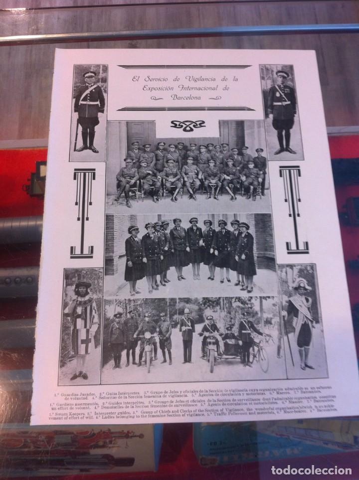 Sammelleidenschaft Andere Papierartikel: HOJA DE LA VIDA GR&Aacute;FICA ESPA&Ntilde;OLA. A&Ntilde;O 1929. SERVICIO DE VIGILANCIA DE LA EXPOSICI&Oacute;N DE BARCELONA