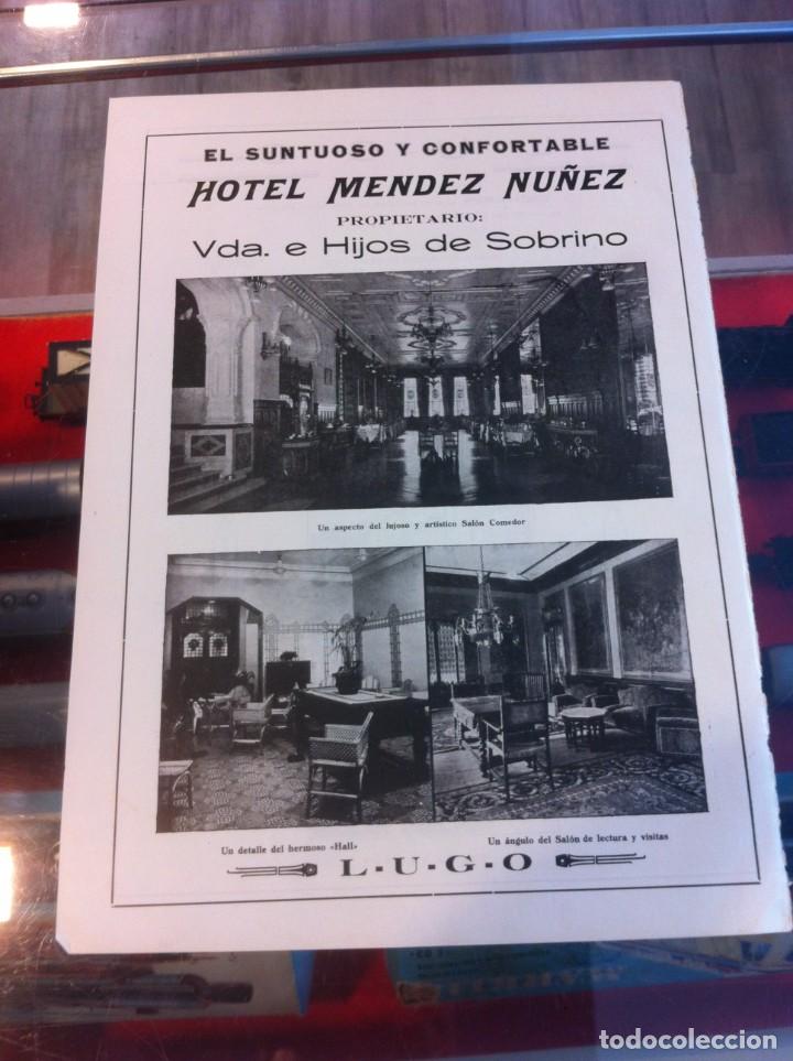 Collectionnisme Papier divers: HOJA DE LA VIDA GR&Aacute;FICA ESPA&Ntilde;OLA. A&Ntilde;O 1929. HOTEL M&Eacute;NDEZ NU&Ntilde;EZ. LUGO