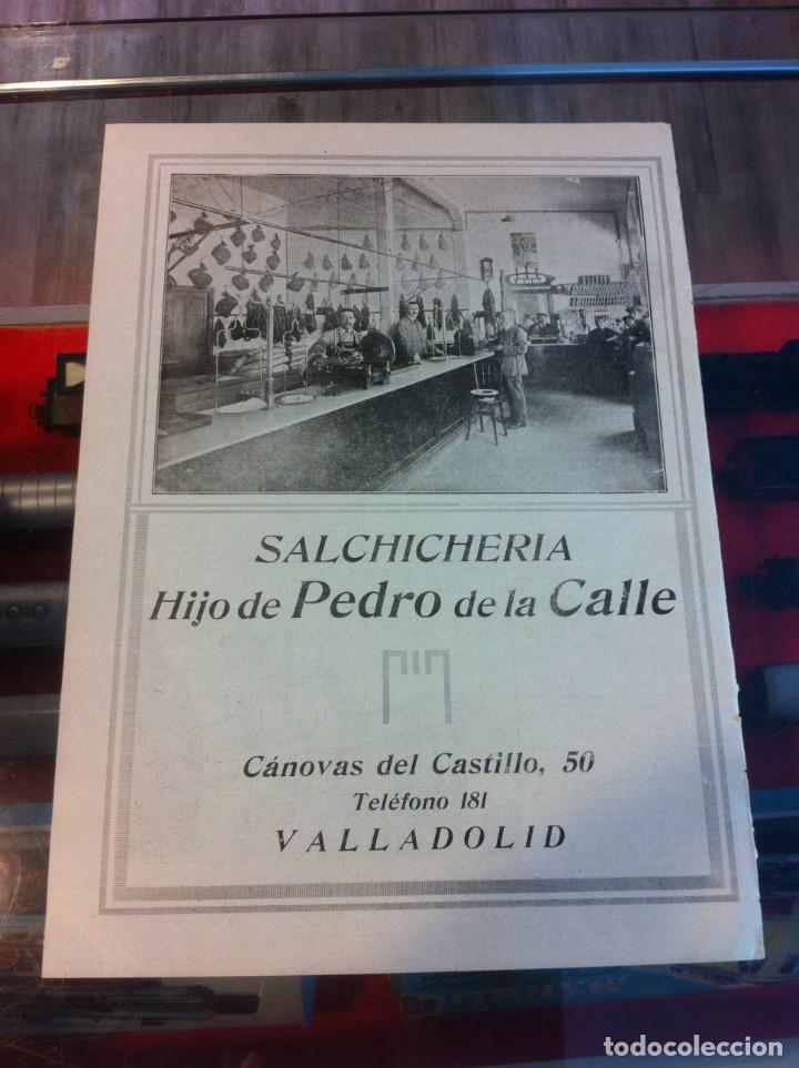 Collectionnisme Papier divers: HOJA DE LA VIDA GR&Aacute;FICA ESPA&Ntilde;OLA. A&Ntilde;O 1929. SALCHICHER&Iacute;A HIJO DE PEDRO DE LA CALLE. VALLADOLID