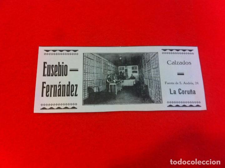 Sammelleidenschaft Andere Papierartikel: ANUNCIO DE LA VIDA GR&Aacute;FICA ESPA&Ntilde;OLA. A&Ntilde;O 1929. EUSEBIO FERN&Aacute;NDEZ, CALZADOS, CORU&Ntilde;A. 22 X 9CM