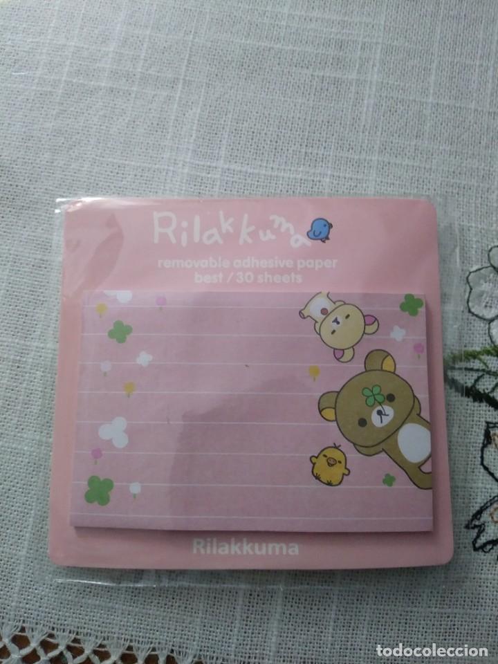 Otros art&iacute;culos de coleccionismo en papel: Notas adhesivas de RILAKKUMA con tr&eacute;bol (NUEVO)