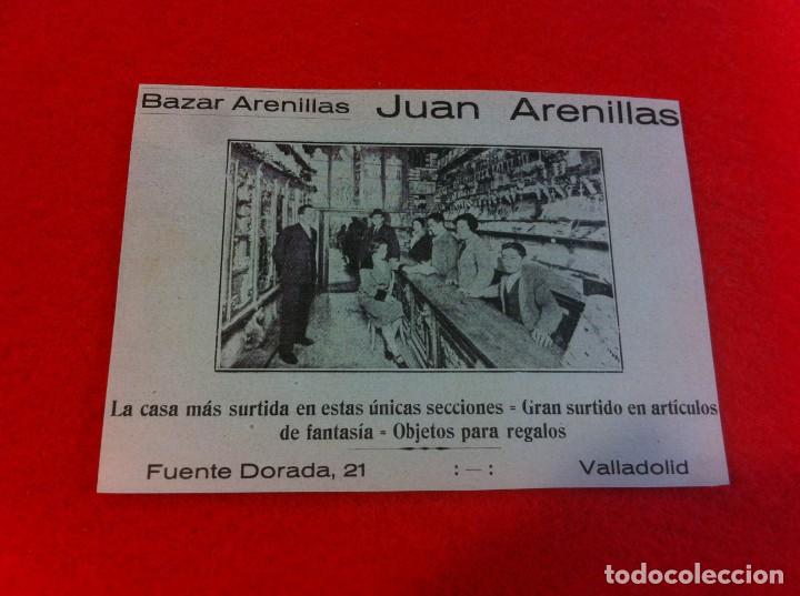 Collectionnisme Papier divers: ANUNCIO DE LA VIDA GR&Aacute;FICA ESPA&Ntilde;OLA. A&Ntilde;O 1929. BAZAR ARENILLAS. JUAN ARENILLAS. VALLADOLID