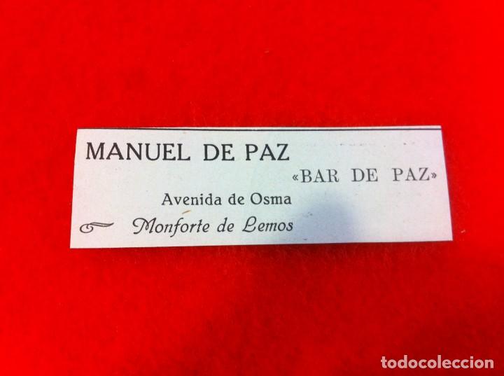 Sammelleidenschaft Andere Papierartikel: ANUNCIO DE LA VIDA GR&Aacute;FICA ESPA&Ntilde;OLA. A&Ntilde;O 1929. BAR DE PAZ. MANUEL DE PAZ. MONFORTE (LUGO)