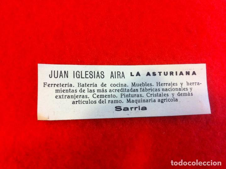 Sammelleidenschaft Andere Papierartikel: ANUNCIO DE LA VIDA GR&Aacute;FICA ESPA&Ntilde;OLA. A&Ntilde;O 1929. LA ASTURIANA. FERRETER&Iacute;A. SARRIA (LUGO)