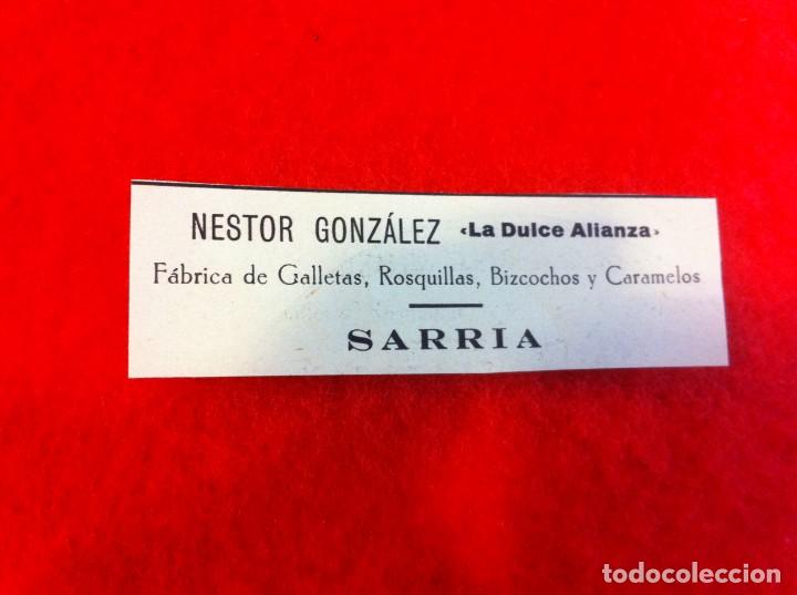 Outros artigos de papel: ANUNCIO DE LA VIDA GR&Aacute;FICA ESPA&Ntilde;OLA. A&Ntilde;O 1929. LA DULCE ALIANZA. N&Eacute;STOR GONZ&Aacute;LEZ. SARRIA (LUGO)