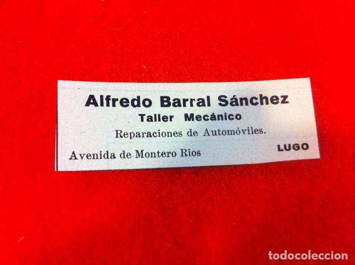Outros artigos de papel: ANUNCIO DE LA VIDA GR&Aacute;FICA ESPA&Ntilde;OLA. A&Ntilde;O 1929. TALLER MEC&Aacute;NICO. ALFREDO BARRAL. LUGO