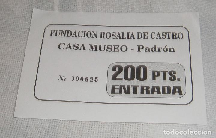 Otros Art&iacute;culos de Coleccionismo en Papel: entrada fundacion rosalia de castro casa museo -Padron