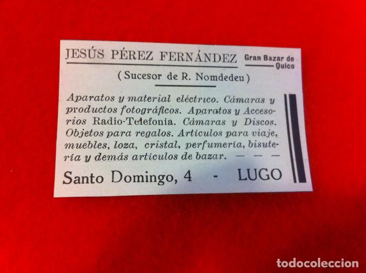 Outros artigos de papel: ANUNCIO DE LA VIDA GR&Aacute;FICA ESPA&Ntilde;OLA. A&Ntilde;O 1929. BAZAR DE QUICO. JES&Uacute;S P&Eacute;REZ FERN&Aacute;NDEZ. LUGO