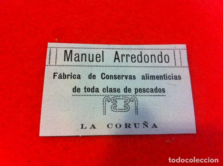 Paper Collecting Others: ANUNCIO DE LA VIDA GR&Aacute;FICA ESPA&Ntilde;OLA. A&Ntilde;O 1929. CONSERVAS MANUEL ARREDONDO. CORU&Ntilde;A