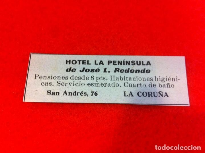 Outros artigos de papel: ANUNCIO DE LA VIDA GR&Aacute;FICA ESPA&Ntilde;OLA. A&Ntilde;O 1929. CAF&Eacute; LA PEN&Iacute;NSULA DE JOS&Eacute; REDONDO. CORU&Ntilde;A