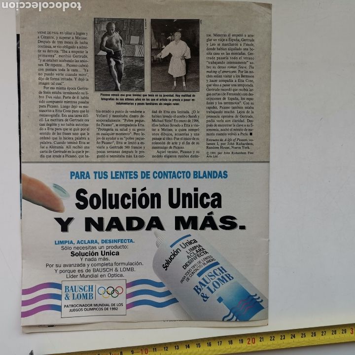Otros art&iacute;culos de coleccionismo en papel: Reportaje de Picasso de 1991 - Foto 9