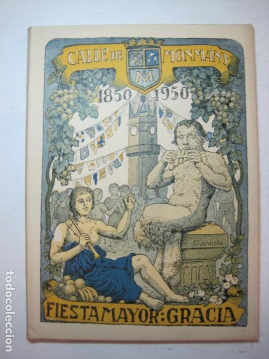 Outros artigos de papel: BARCELONA-GRACIA-CALLE DE MONTMANY-FIESTA MAYOR-PROGRAMA A&Ntilde;O 1950-VER FOTOS-(K-6620)