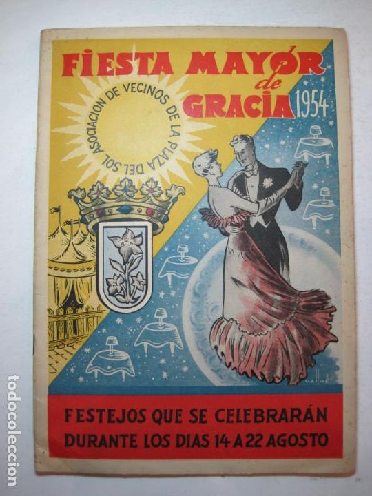 Collectionnisme Papier divers: BARCELONA-GRACIA-PLAZA DEL SOL-FIESTA MAYOR-PROGRAMA A&Ntilde;O 1954-VER FOTOS-(K-6623)