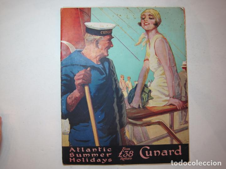 Otros art&iacute;culos de coleccionismo en papel: ATLANTIC SUMMER HOLIDAYS-BARCOS CUNARD LINES--VER FOTOS-(V-23.391)