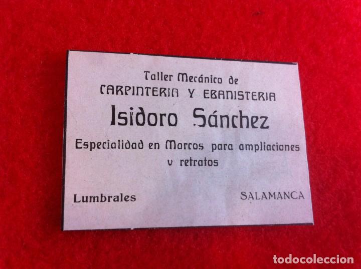 Paper Collecting Others: ANUNCIO DE LA VIDA GR&Aacute;FICA ESPA&Ntilde;OLA. 1929. CARPINTER&Iacute;A ISIDORO S&Aacute;NCHEZ. LUMBRALES, SALAMANCA