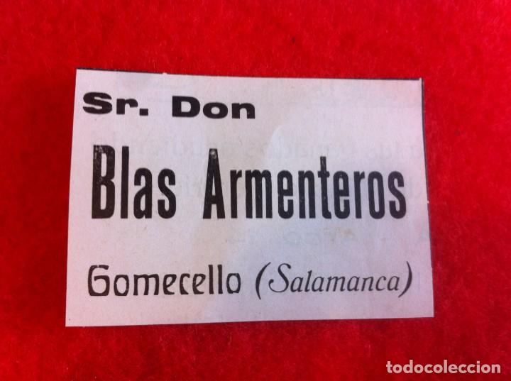 Collectionnisme Papier divers: ANUNCIO DE LA VIDA GR&Aacute;FICA ESPA&Ntilde;OLA. 1929. BLAS ARMENTEROS. GOMECELLO. SALAMANCA
