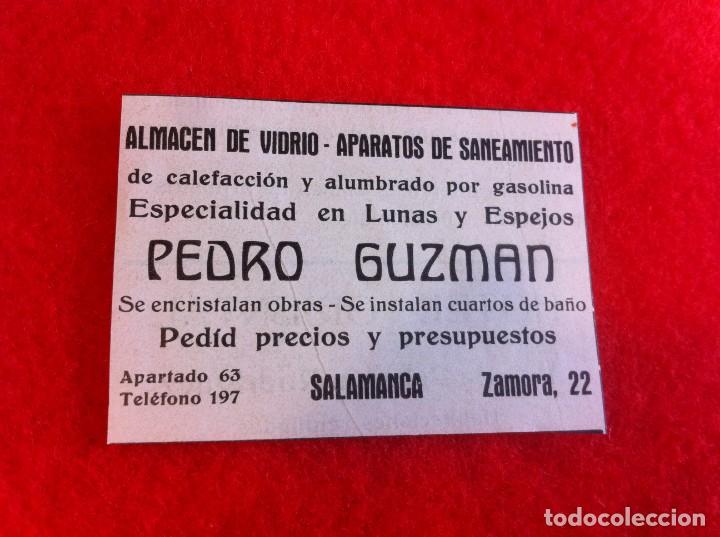 Outros artigos de papel: ANUNCIO DE LA VIDA GR&Aacute;FICA ESPA&Ntilde;OLA. 1929. ALMAC&Eacute;N DE VIDRIO. PEDRO GUZM&Aacute;N. SALAMANCA