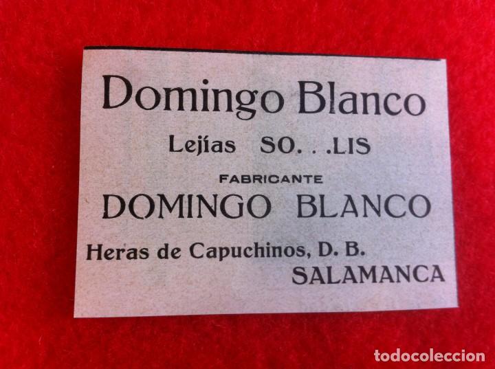 Paper Collecting Others: ANUNCIO DE LA VIDA GR&Aacute;FICA ESPA&Ntilde;OLA. 1929. DOMINGO BLANCO. LEJ&Iacute;AS. SALAMANCA