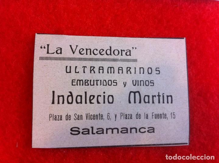 Sammelleidenschaft Andere Papierartikel: ANUNCIO DE LA VIDA GR&Aacute;FICA ESPA&Ntilde;OLA. 1929. LA VENCEDORA. INDALECIO MART&Iacute;N. ULTRAMARINOS. SALAMANCA