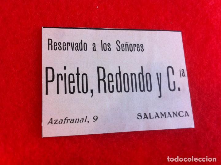 Paper Collecting Others: ANUNCIO DE LA VIDA GR&Aacute;FICA ESPA&Ntilde;OLA. 1929. RESERVADO A LOS SE&Ntilde;ORES PRIETO, REDONDO Y C&ordf;. SALAMANCA