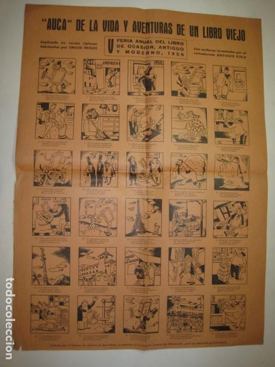 Otros art&iacute;culos de coleccionismo en papel: AUCA DE LA VIDA Y AVENTURAS DE UN LIBRO VIEJO-GREMIO LIBREROS DE BARCELONA-VER FOTOS-(K-6677)